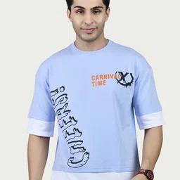 BE POSITIVE Men Typography Printed Regular Fit Round Neck Cotton T-shirt-image-98