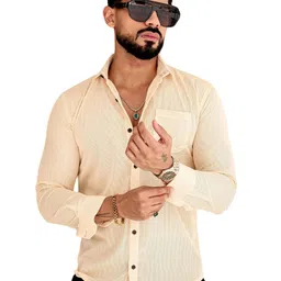 IKON FASHION Men Original Slim Fit Vertical Striped Spread Collar Casual Shirt-picture-32