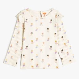 Koton Girls Floral Printed T-shirt-picture-40