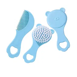 Joy Buzz Ergo Grip Soft Bristles Baby Hair Brush & Comb -Blue-34