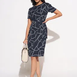 Annabelle by Pantaloons Print Formal Sheath Dress-image-45