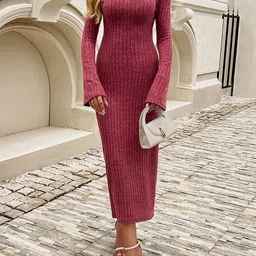 StyleCast x Revolte Women V-Neck Extended Sleeves Maxi Dress-picture-39
