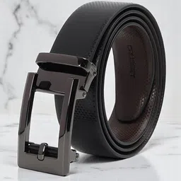 CRUSSET Men Textured PU Formal Belt-image-4