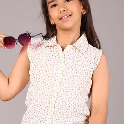 V-Mart Girls Floral Printed Casual Shirt-image-96