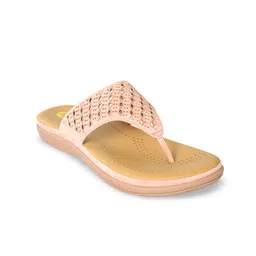 STICY Women Embellished Ethnic Open Toe Flats with Laser Cuts-15