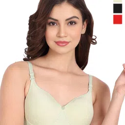 Liigne Pack Of 3 Full Coverage Lightly Padded Seamless Bra-picture-3