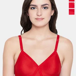 Bodycare Pack of 3 Cotton Non Padded Non wired Seamless Bra FK-5589RERERE-42C-picture-28