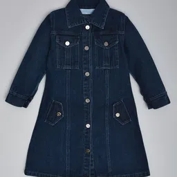 we11 girls solid Utility Pockets Shirt Dress-picture-0