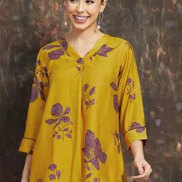 Melange by Lifestyle Women Floral Printed V-Neck Tunic-picture-25