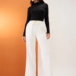 Globus Self Design Mid-Rise Stretchable Straight Fit Trousers-image-79