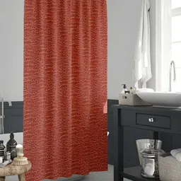 ArtzFolio Rust Colored Printed Water-Proof Shower Curtain-10