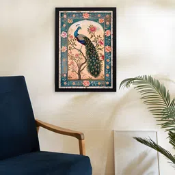 Giftii Red & Blue Birds Printed Wooden Framed Wall Art-image-48