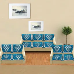 BREVARD Turquoise Blue Embroidered Other Sofa Cover-image-50