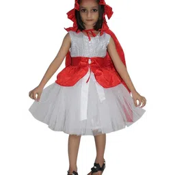 Kaku Fancy dresses Girls Fairy Tales Riding Hood Costume Frock With Cape & Waist Belt-image-29