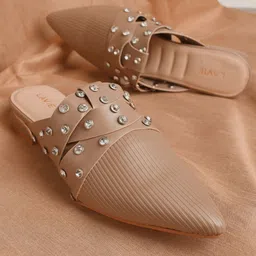 Lavie Women Embellished Mules Flats-41