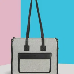 Mochi Women Textured Structured Tote Bag-picture-6
