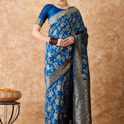 Suha Woven Design Zari Art Silk Banarasi Saree-image-104