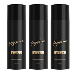 Signature Set Of 3 Men Black Long Lasting Deodorant Body Spray - 200 ml Each-image-44