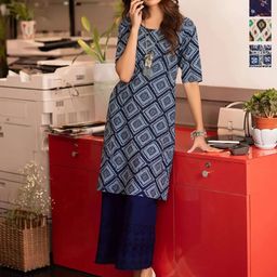 Anouk Rustic Selection Of 4 Geometric Printed Straight Kurtas-image-14