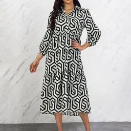 Sugathari Women Print A-Line Dress-picture-56