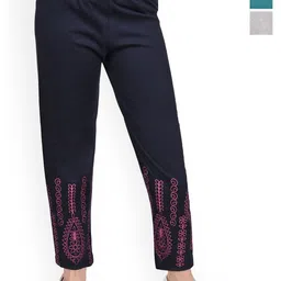 BAESD Girls Pack Of 3 Printed Cotton Lounge Pants-picture-37