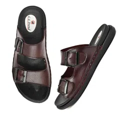 G L Trend Brown Leather Sandals-picture-23