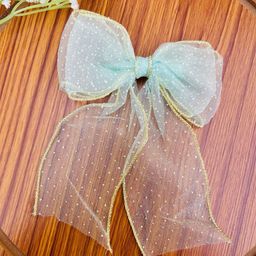 Radhya Accessories Golden Polka Dot Alligator Hair Bow Clip-image-74
