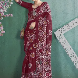 Anouk Rustic Block Print Saree-2