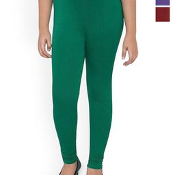 FRENCH KLEIDER Girls Pack Of 5 Mid-Rise Churidar-Length Leggings-image-7