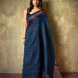 Aldwych Ethnic Motifs Woven Design Zari Banarasi Saree-8