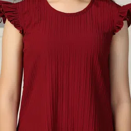 OMPAX Flutter Sleeve A-Line Dress image 3