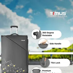 Timus Set Of 2 Flash Plus Printed Soft-Sided Trolley Bag image 3