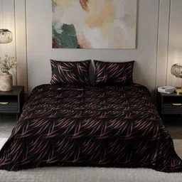 Stoa Paris Noir Rouge Rose Gold Printed 300 TC King Bedsheet Set 2.74 m x 2.74 m-image-9