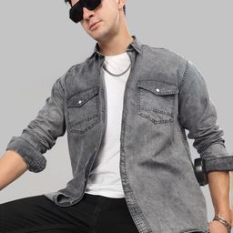 7TH LEGION Smart Denim Regular Fit Casual Shirt-image-83