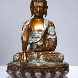 Exotic India Brown Buddha Brass Figurine Showpiece-image-55