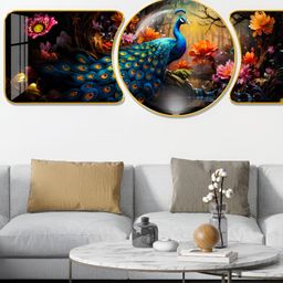 Aura Blue & Pink 1 Piece Wood Abstract Wall Paintings-picture-36