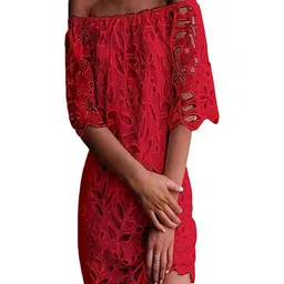 bebe Off-Shoulder A-Line Mini Dress-image-43