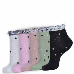 Dollar Women Cotton Pack Of 5 Patterned Ankle Length Socks-36