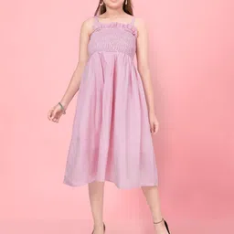 BAESD Girls Shoulder Straps Fit & Flare Dress-image-89