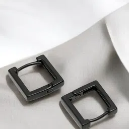The Roadster Lifestyle Co Men Square Hoop Earrings-picture-58
