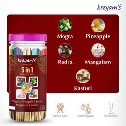 Kreyam's Maroon 5-In-1 Fragrance Pooja Incense Sticks-image-75