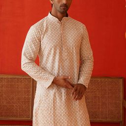 Jompers Men Embroidered Regular Sequinned Kurta with Pyjamas image 5
