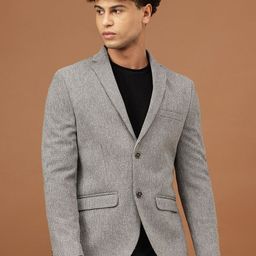 Richlook Smart-Fit Notched Lapel Single-Breasted Blazer-image-92