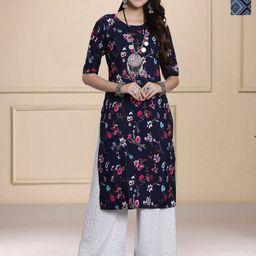 HERE&NOW Selection Of 2 Printed Straight Kurtas-image-71