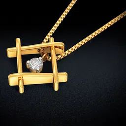 Square Symphony Gold Necklace-52