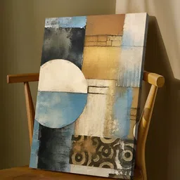 Art Street Brown & White Abstract Printed Canvas Wall Art-56