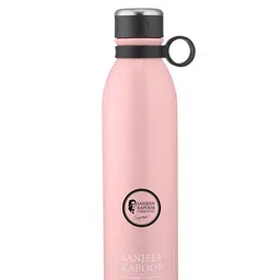 Classic Essentials Pink & Black Single Stainless Steel Solid Double Wall Vacuum Water Bottle-image-89
