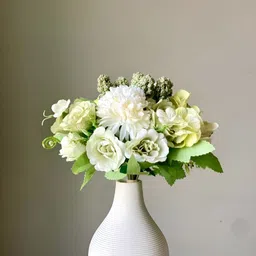 Mason Home Green & White Chrysanths Artificial Flower-image-90