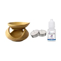 INDIAN ROYALS 4-Pcs Yellow & White Ceramic Aroma Oil Diffusers10ml-18