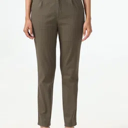 URBAN POCHE Women Tapered Fit High-Rise Trousers-picture-32